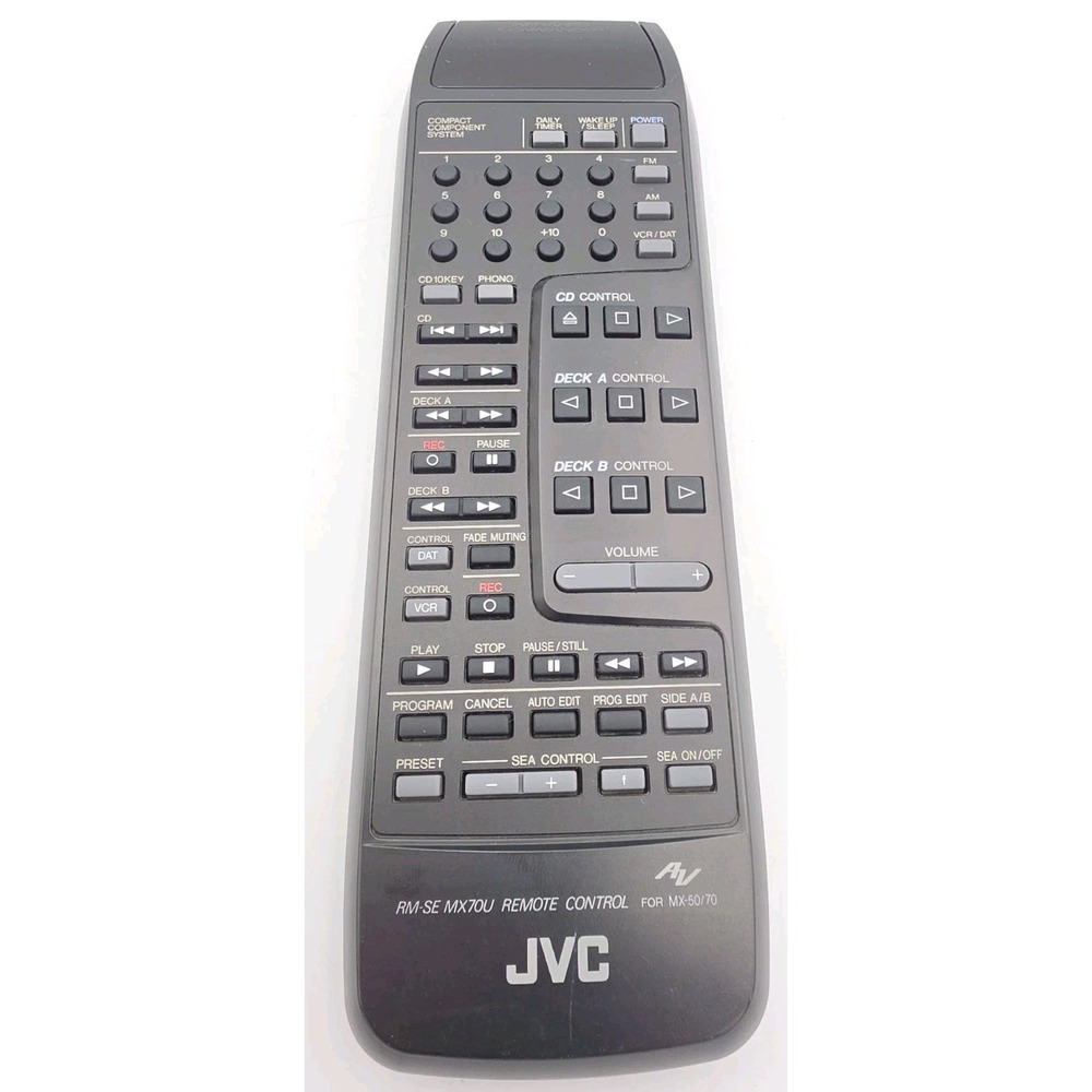 JVC RM-SEMX70U Remote Control OEM for MX-50/70 Audio System Tested Original